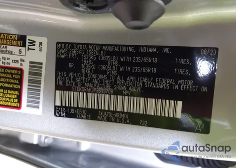 2023 Toyota Highlander Xle z USA, uszkodzony, nr VIN 5TDKDRAH3PS513708